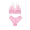 Pink Mesh Lingerie Set: Bra and Panties